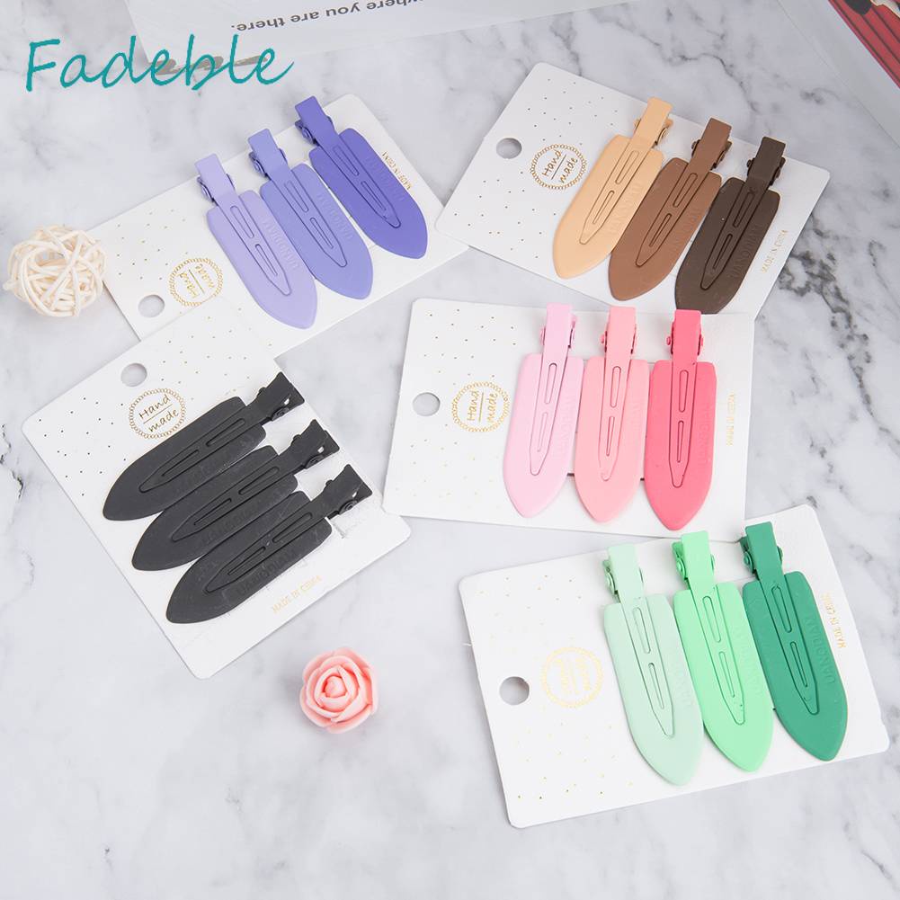 Bộ 3 Kẹp Tóc Không Đường May