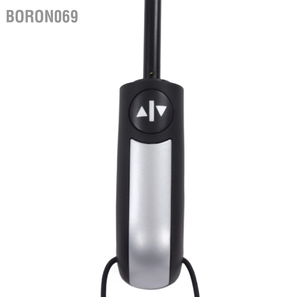 Boron069 Ô tự động Chống gió Tay cầm thoải mái gấp di cho mưa và nắng Đen