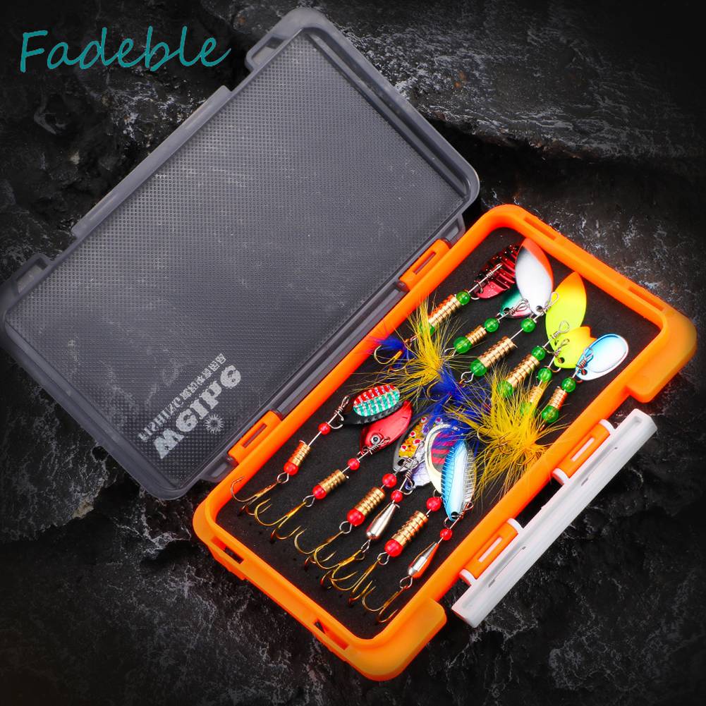 Set 12 Mồi Giả Nhử Cá Bằng Chất Liệu Sequin Gắn Kèm Móc Câu Tiện Dụng