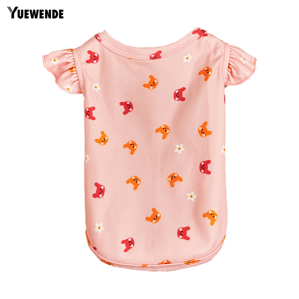 Áo Mùa Hè Siêu Nhẹ Mềm Mại In Họa Tiết Đáng Yêu Cho Thú Cưng