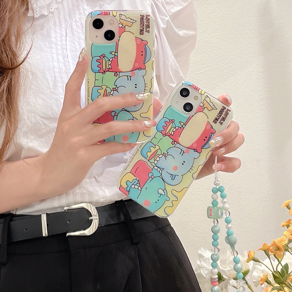 Ốp Điện Thoại IMD Hai Mặt Chống Sốc Kèm Dây Đeo Cho Apple IPhone 14 13 12 11 Pro Max