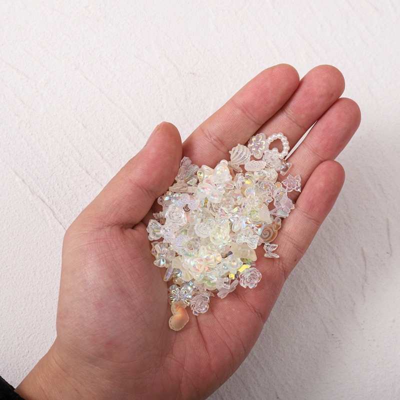 Bộ 50 hạt đính đá charm hình nơ màu đen 3D | Gấu Charm
