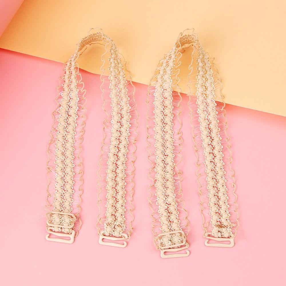 KENT1 Set 2 Cặp Dây Áo Ngực Trễ Vai Co Giãn Dành Cho Nữ