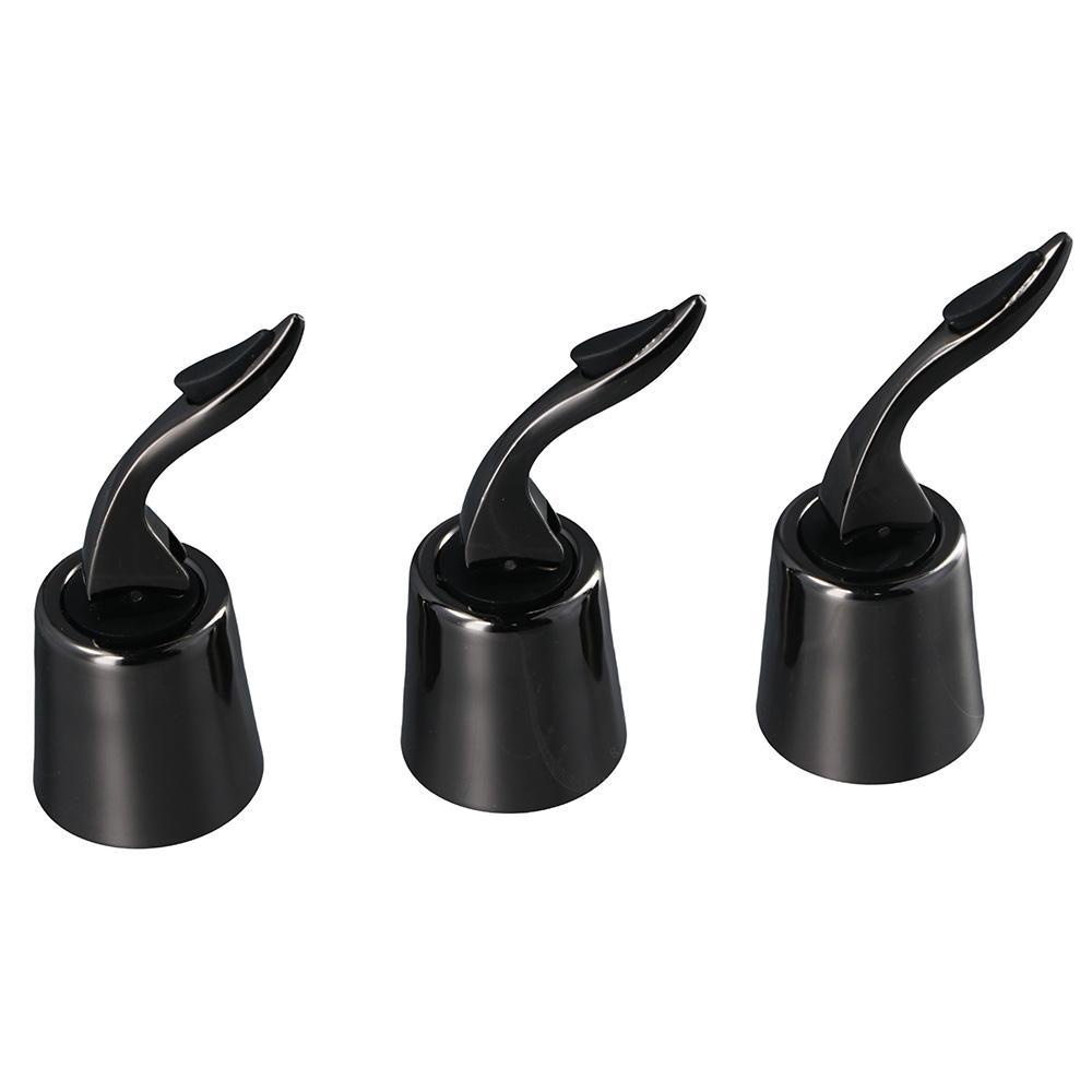JANE Bộ 3 Nút Đậy Chai Rượu Vang Bằng Thép Không Gỉ &amp; Silicone Tiện Dụng