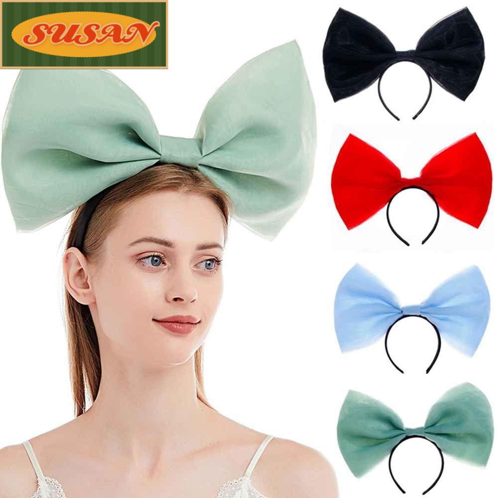 SUSANS Băng Đô Cài Tóc Hình Nơ Lớn Cho Nữ