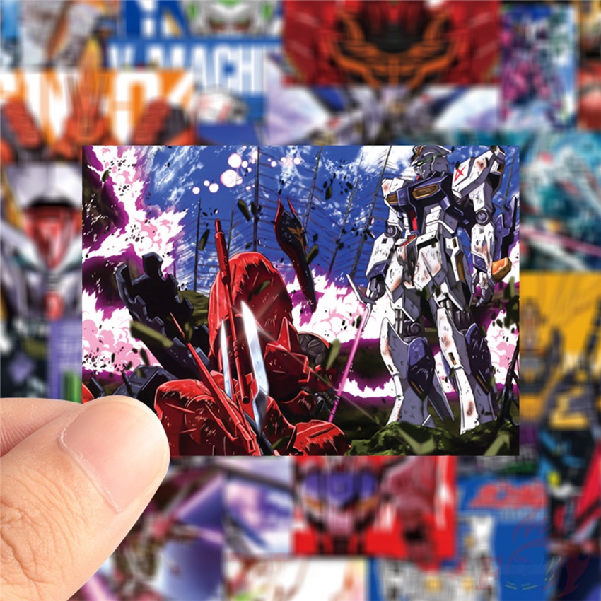 50 Cái / Bộ ❉ Gundam. Áp Phích Mini Series 01 Dán ❉ Sticker Dán Tường Chống Thấm Nước Họa Tiết Doodle Hợp Thời Trang