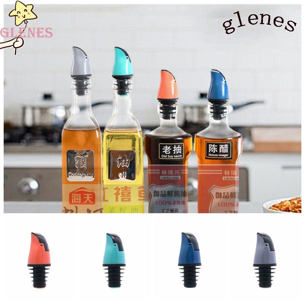 GLENES Nút Chặn Chai Cảm Ứng Trọng Lực Bằng Silicone Chống Rò Rỉ Tiện Lợi Dành Cho Cắm Trại