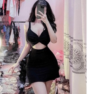 Đầm xốp xoắn có mút chất đẹp