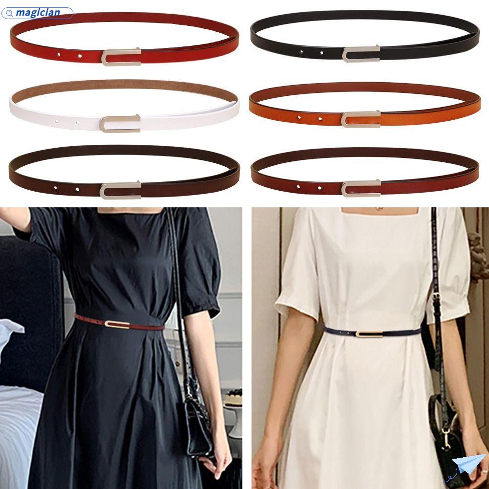 MAG Thắt Lưng Da Bò Thật Mỏng Phong Cách Cổ Điển Sang Trọng