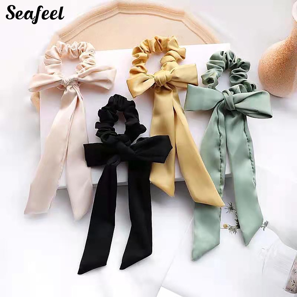 Dây Buộc Tóc Họa Tiết Caro Thanh Lịch Cho Nữ