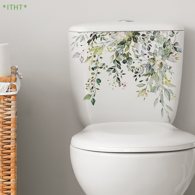 Đề Can Dán Tường Tự Dính Hình Lá Cây Trang Trí Nhà Tắm / Toilet / Phòng Khách Mới