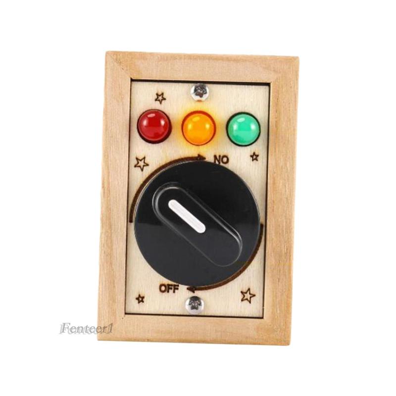 Bảng Công Tắc Đèn LED Bằng Gỗ Với Đèn LED Giúp Nhận Thức Cho Trẻ Mới Biết Đi