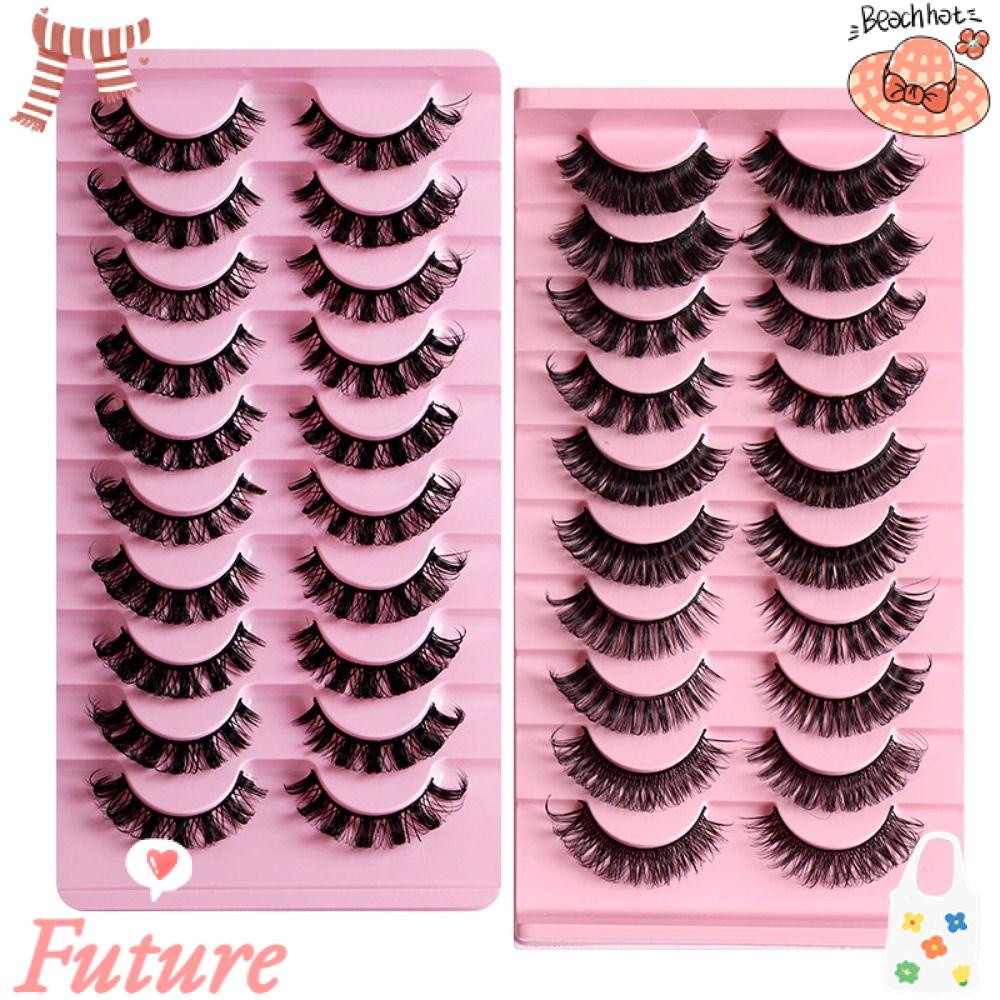 FUTURE Set 10 Cặp Lông Mi Giả Cong Siêu Mềm Mịn