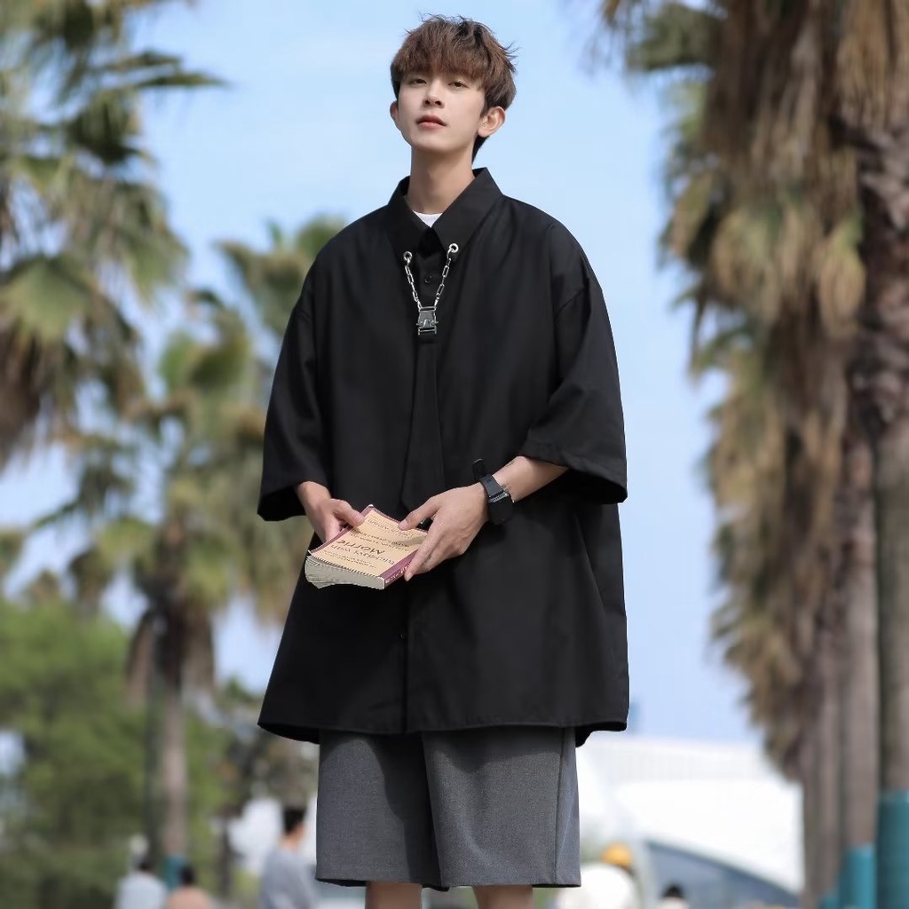 Áo Khoác Chống Nắng Dáng Rộng Có Mũ Trùm Thời Trang Mùa Hè Giản Dị Dành Cho Nam