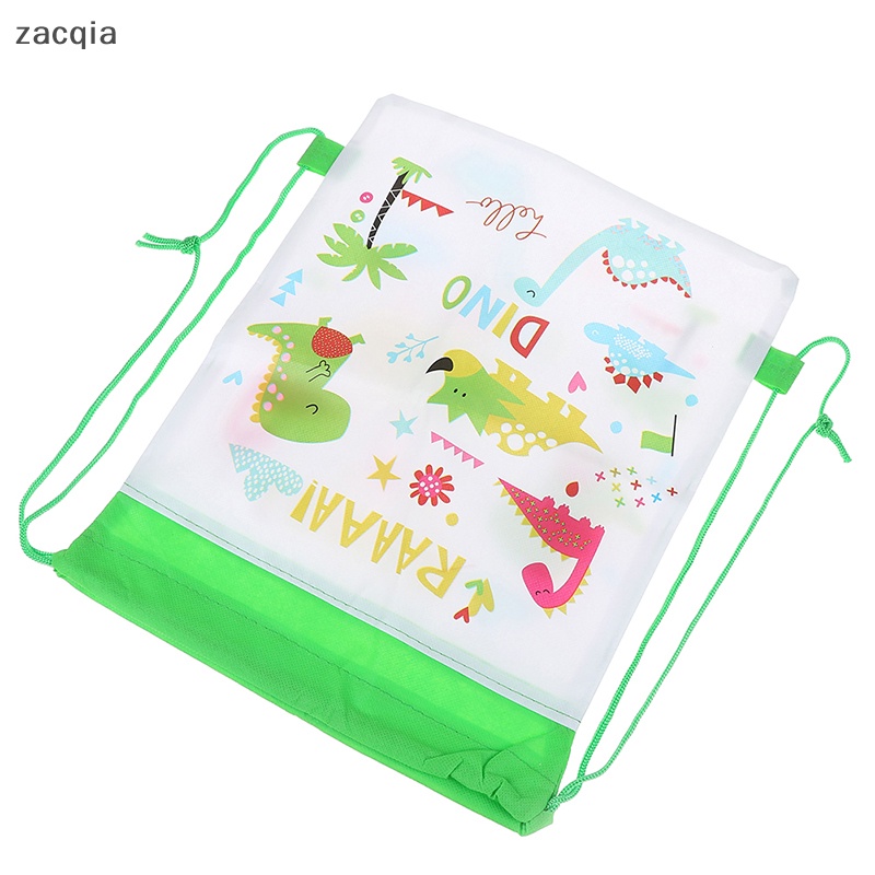 Ba Lô Dây Rút Bằng Vải Không Dệt Hình Khủng Long Cho Bé