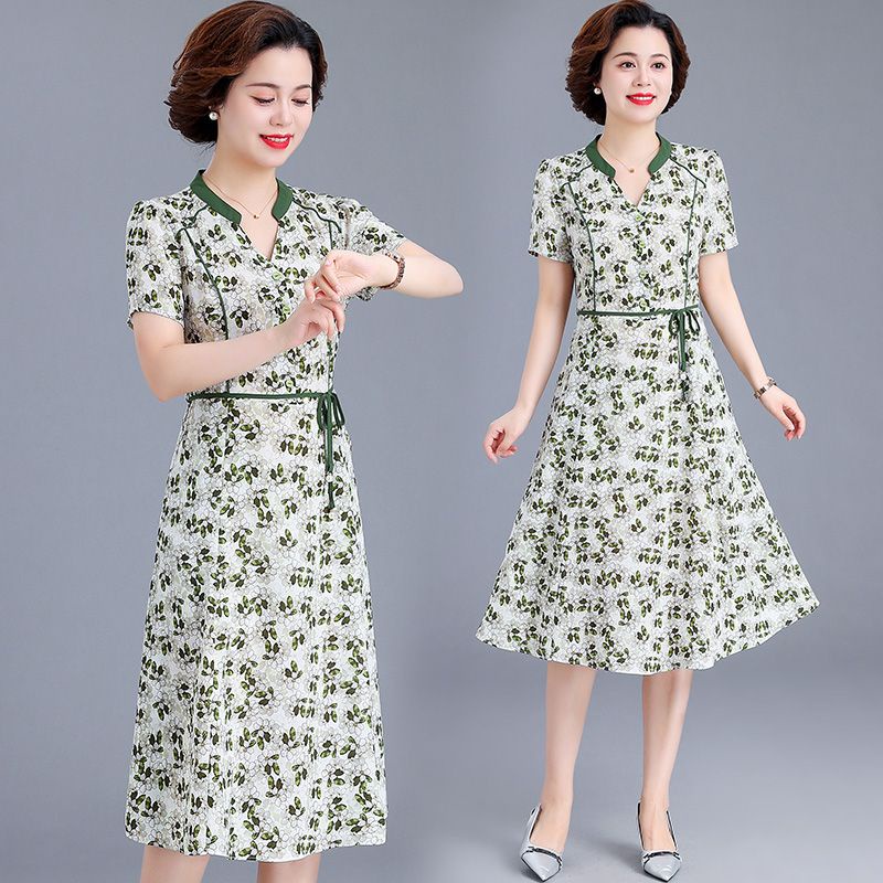 Đầm Dáng Rộng Thời Trang Mùa Hè Cho Phụ Nữ Trung Niên