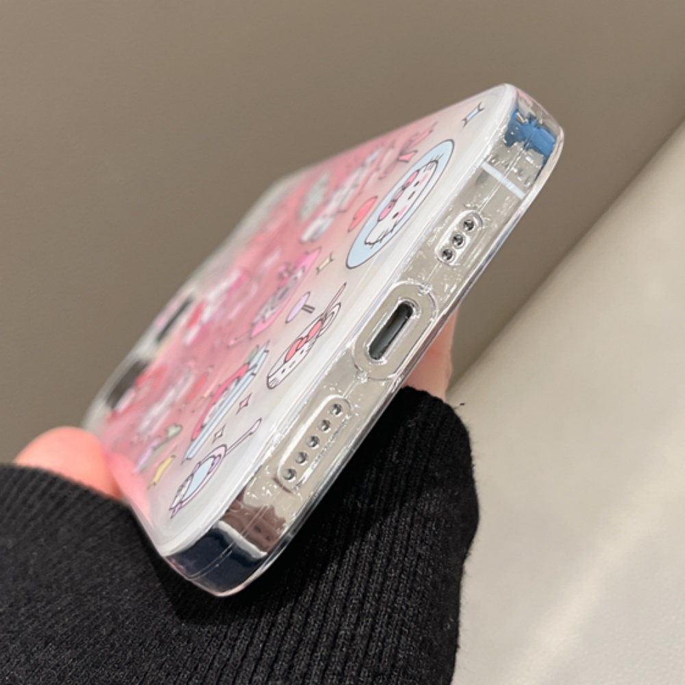 Ốp Điện Thoại TPU Mềm Chống Bụi Chống Sốc Màu Laser In Hình Hello Kitty Dễ Thương Cho IPhone 11 12 13 14 Pro Max
