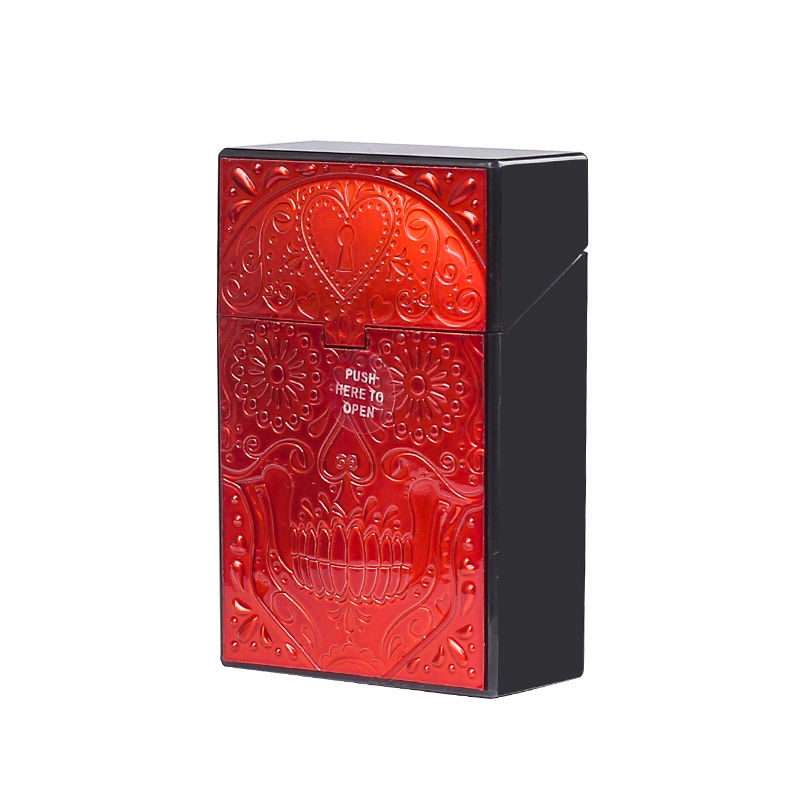 Bộ 20 Vỏ Bọc Thuốc Lá Nắp Gập Tự Động Chống Áp Suất Hình Đầu Lâu Độc Đáo Cho Nam