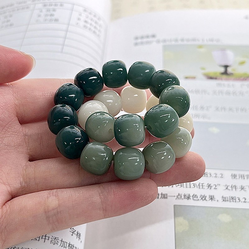 Vòng Tay Chuỗi Hạt Bồ Đề Màu Trắng Mềm Mại Dành Cho Học Sinh Nữ