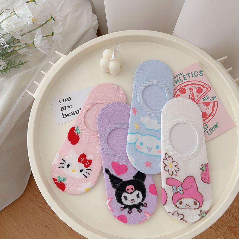 Vớ Thuyền Mỏng Vô Hình Họa Tiết Dâu Tây Dễ Thương Phong Cách Nhật Bản Thời Trang Xuân Hè Cho Nữ