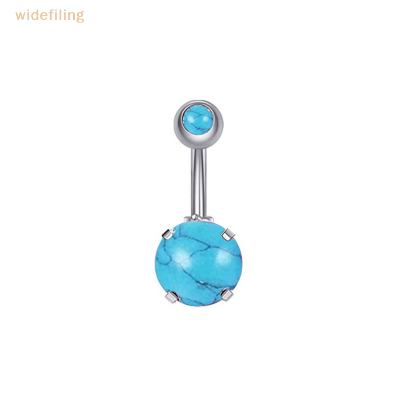 Bộ 7 Khuyên Rốn Bằng Thép Không Gỉ Hình Trái Tim / Bướm Đính Đá Pha Lê Xanh Dương Quyến Rũ Cho Nữ