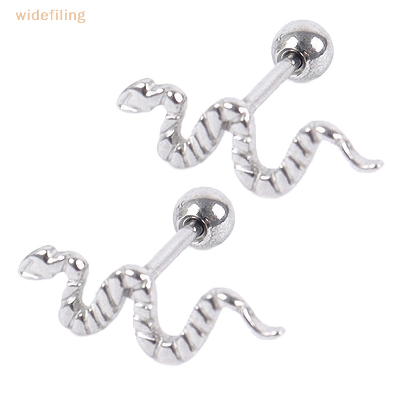 Bông Tai Titan Hình Rắn Bên Trong Sụn Tai / Môi / Cơ Thể Độc Đáo