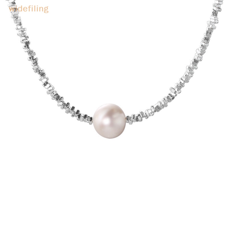 Vòng Tay Chuỗi Hạt Ngọc Trai Màu Bạc Phong Cách Vintage Thời Trang Cho Nữ