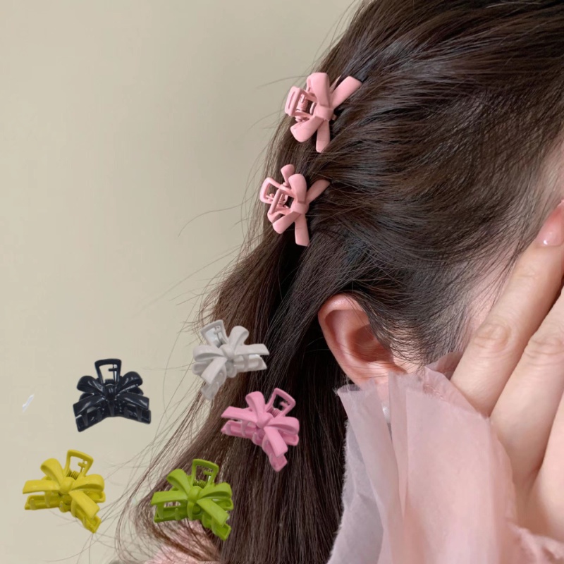Kẹp Tóc Càng Cua Mini Hình Nơ Màu Kẹo Đơn Giản Thời Trang Mùa Hè Phong Cách Hàn Quốc Cho Nữ