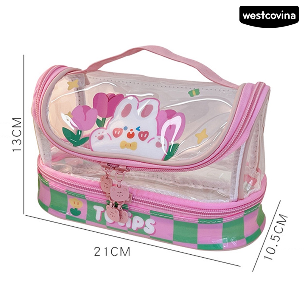 [WSTN] [WSTN]✎Túi Đựng Bút Bằng PVC Trong Suốt Chống Bụi Sức Chứa Lớn Họa Tiết Hoạt Hình Cho Học Sinh