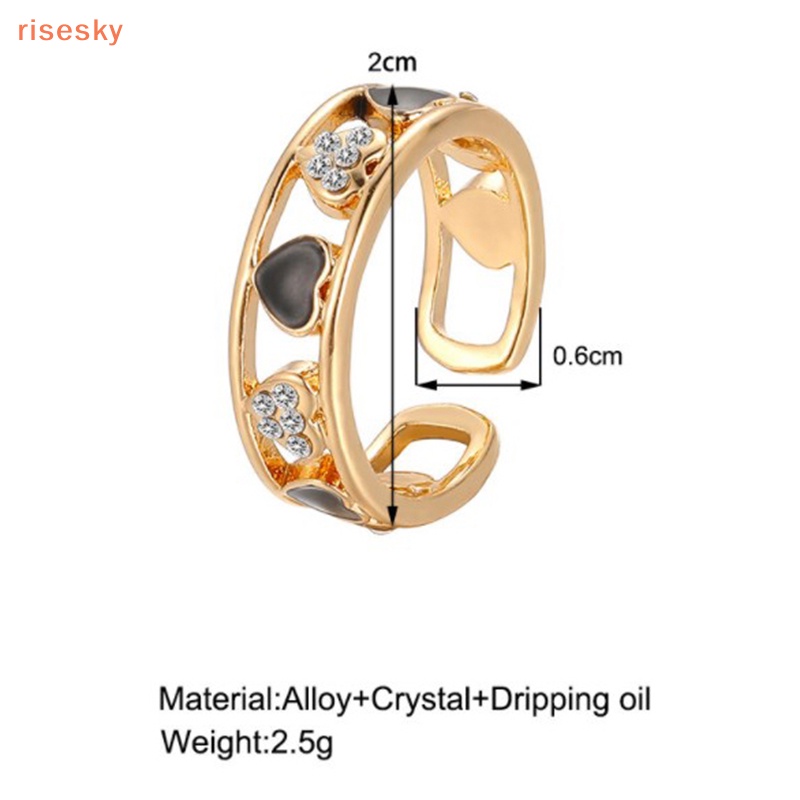 Nhẫn Hở Hình Trái Tim Thời Trang Thanh Lịch Thích Hợp Làm Quà Tặng 1 Món Cho Bạn Gái