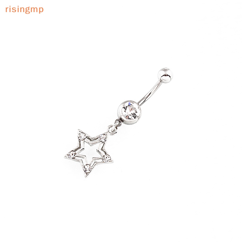 Khuyên Rốn Bằng Thép Không Gỉ Đính Đá Hình Ngôi Sao Thời Trang Cho Nữ