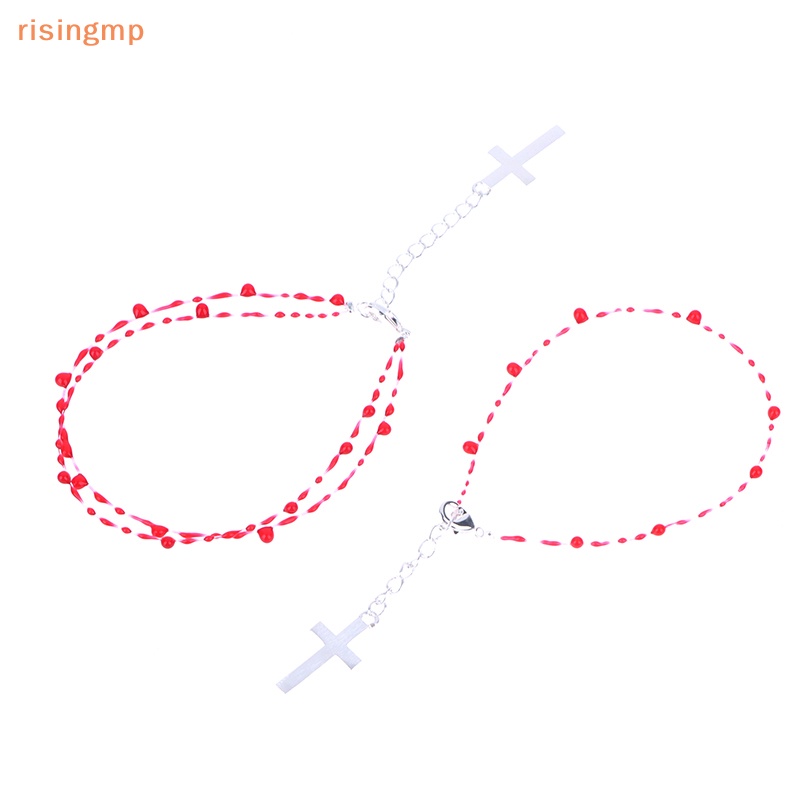 Vòng Tay Hai Lớp Mỏng Hình Giọt Nước Máu Phong Cách Gothic Sáng Tạo Cho Nữ