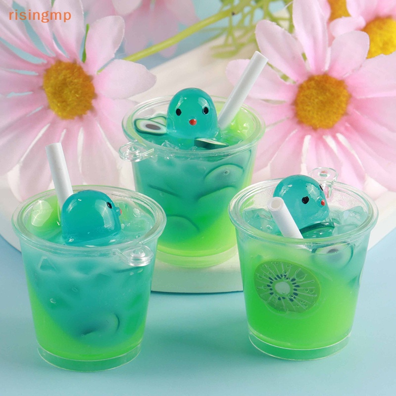 1 Ly Nước Ép Trái Cây / Trứng Trái Cây Mini Bằng Nhựa Resin Dạ Quang Cho Nhà Búp Bê 1: 6