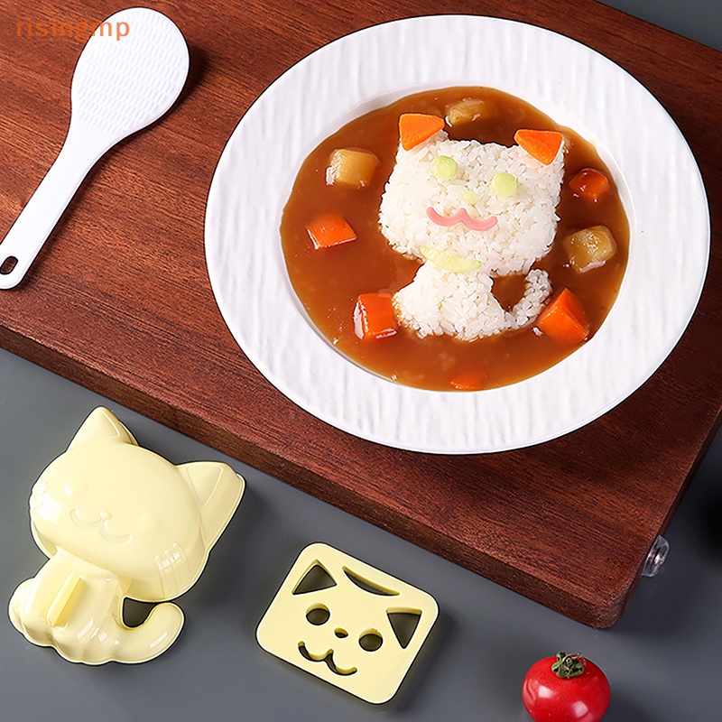 Khuôn Làm Cơm Nắm Hình Mèo Dễ Thương DIY