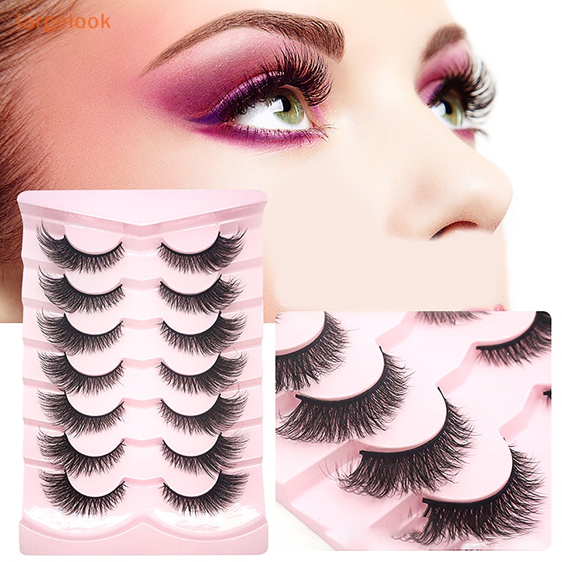 Set 7 Cặp Lông Mi Giả 3D Cong Dày Tự Nhiên
