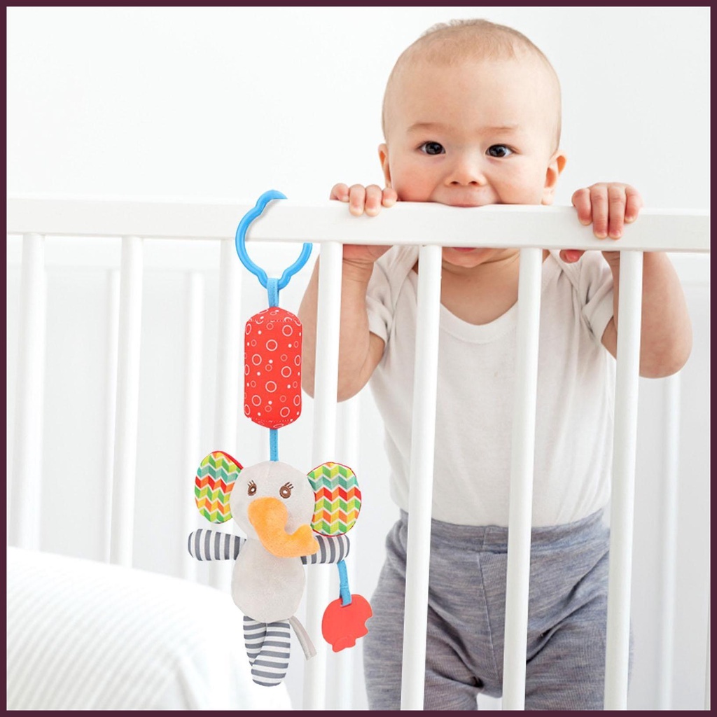 Đồ Chơi Treo Xe Đẩy / Nôi Em Bé Hình Động Vật Nhiều Màu Dễ Thương