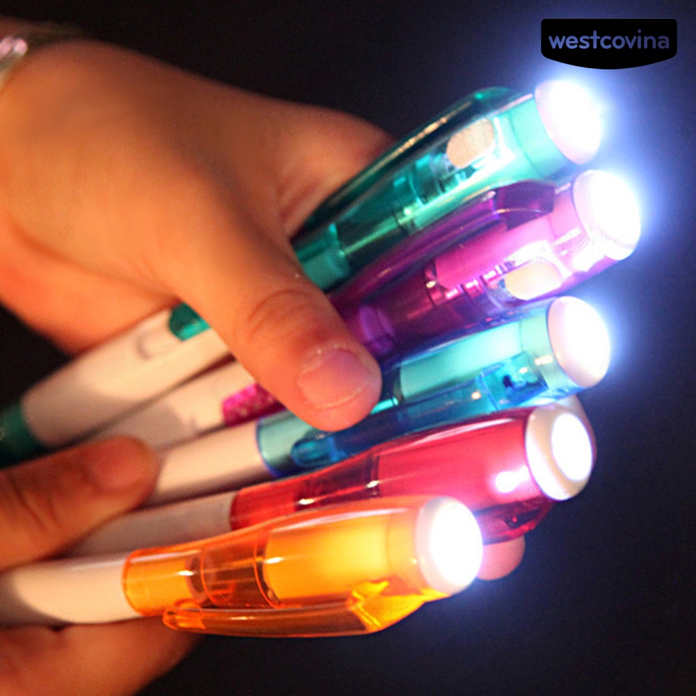 [WSTN]✎2 Bút Bi Có Đèn LED Đa Năng