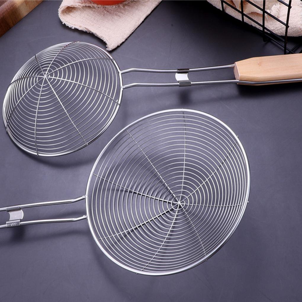 Muỗng Vớt Đồ Chiên Cán Dài Bằng Thép Không Gỉ Dễ Sử Dụng