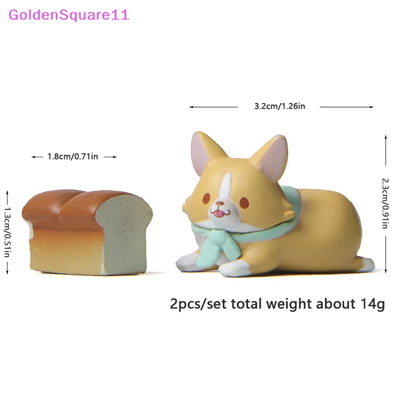 Bộ 2 Mô Hình Chó Corgi Mini Trang Trí Xe Hơi