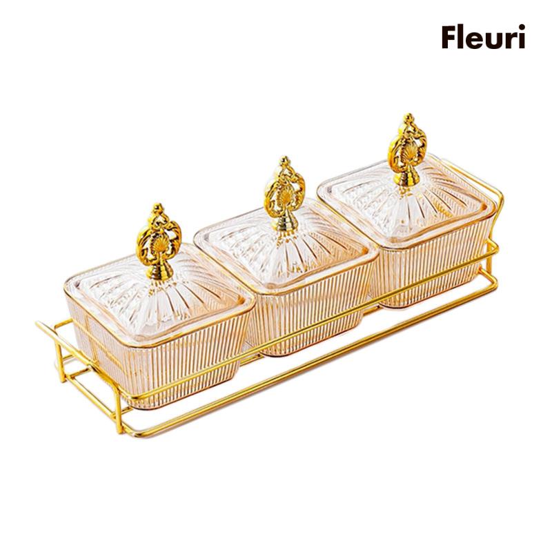 Khay Phục Vụ Thức Ăn Chia Ngăn Có Nắp Đậy Tiện Dụng