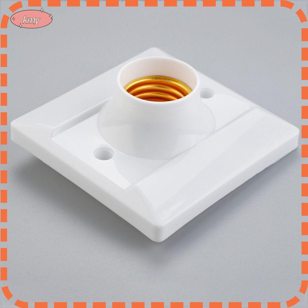 KRNY Giá Đỡ Bóng Đèn LED E27 Hình Vuông Bằng Nhựa Chất Lượng Cao Kèm Ốc Vít Cố Định Cho Khách Sạn