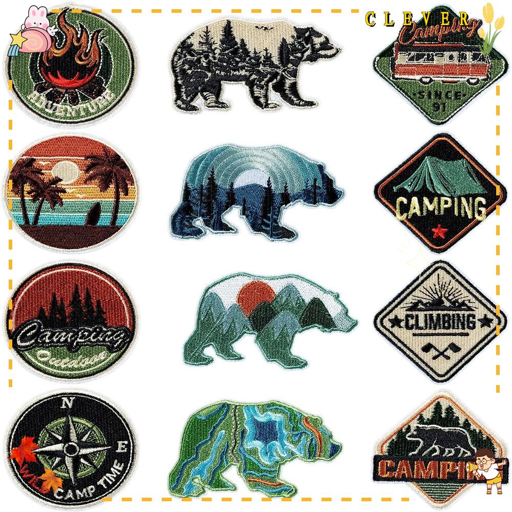 Set 12 Miếng Vá Ủi Quần Áo Hình Núi