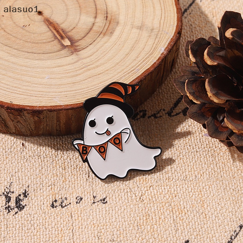 Ghim Cài Áo Hình Ma Bí Ngô Phong Cách Punk Halloween Dễ Thương