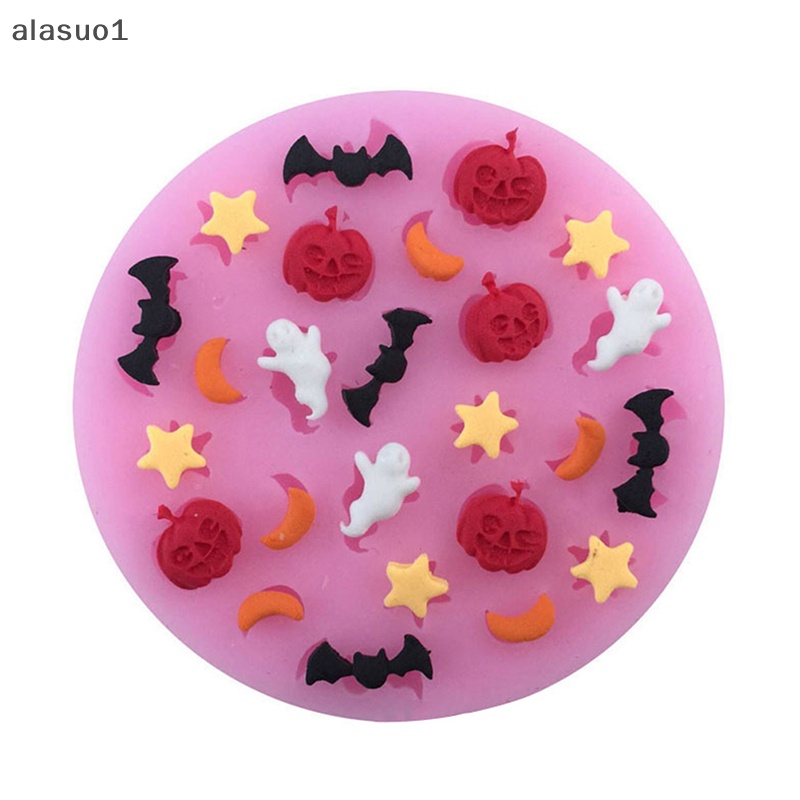 [Alasuo] Khuôn Silicon Làm Bánh Kẹo Sô Cô La Hình Ngôi Sao Mặt Trăng Bí Ngô Ma Quỷ Halloween Cho Nhà Bếp [VN]