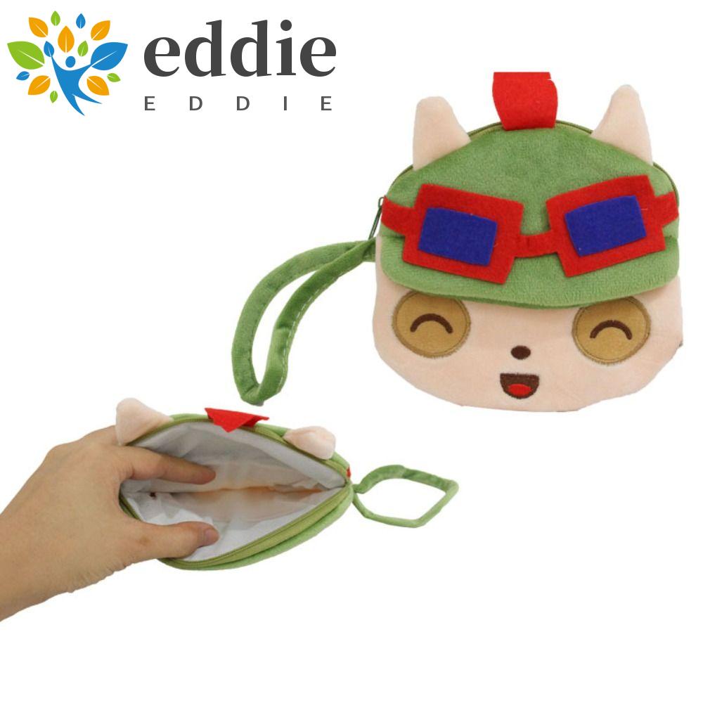 26EDIE Teemo Ví Đựng Mỹ Phẩm / Tai Nghe / Tiền Xu Phủ Lông Xù Nhỏ Gọn Sáng Tạo Thích Hợp Làm