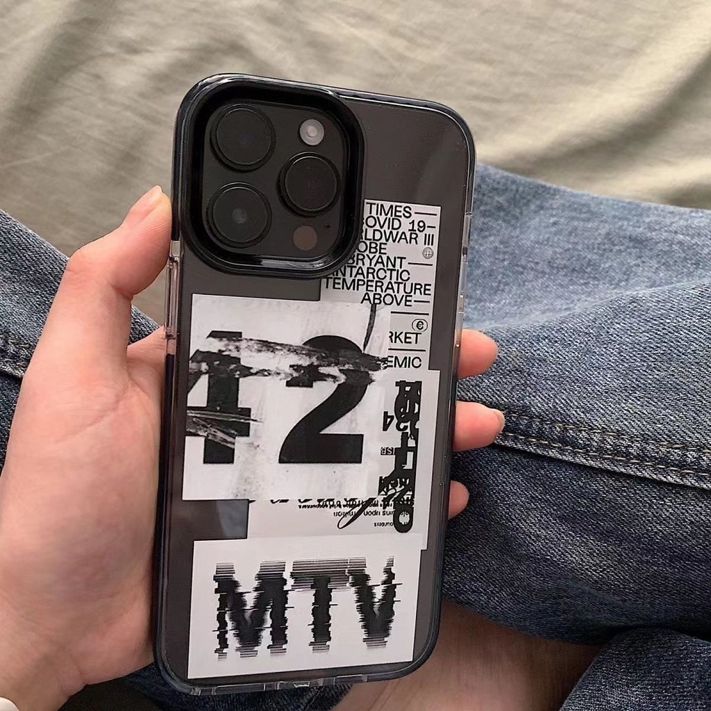 Ốp Điện Thoại Trong Suốt In Chữ Tiếng Anh Độc Đáo Phong Cách Âu Mỹ Cho Apple iPhone14proMax 13