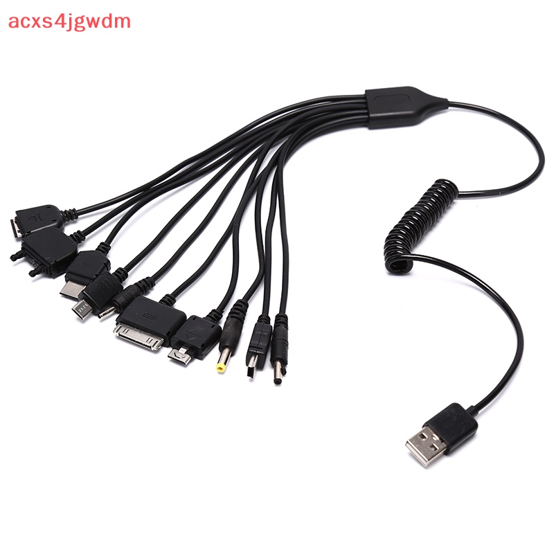 Phổ 10 trong 1 đa chức năng điện thoại di động trò chơi USB sạc cáp sạc mới