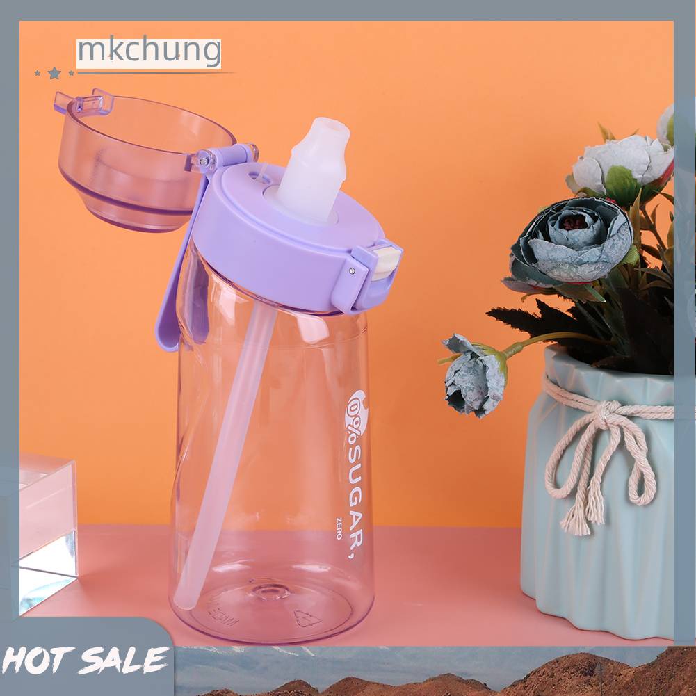 Bình Nước 500ML Kèm Ống Hút Có Thể Tái Sử Dụng