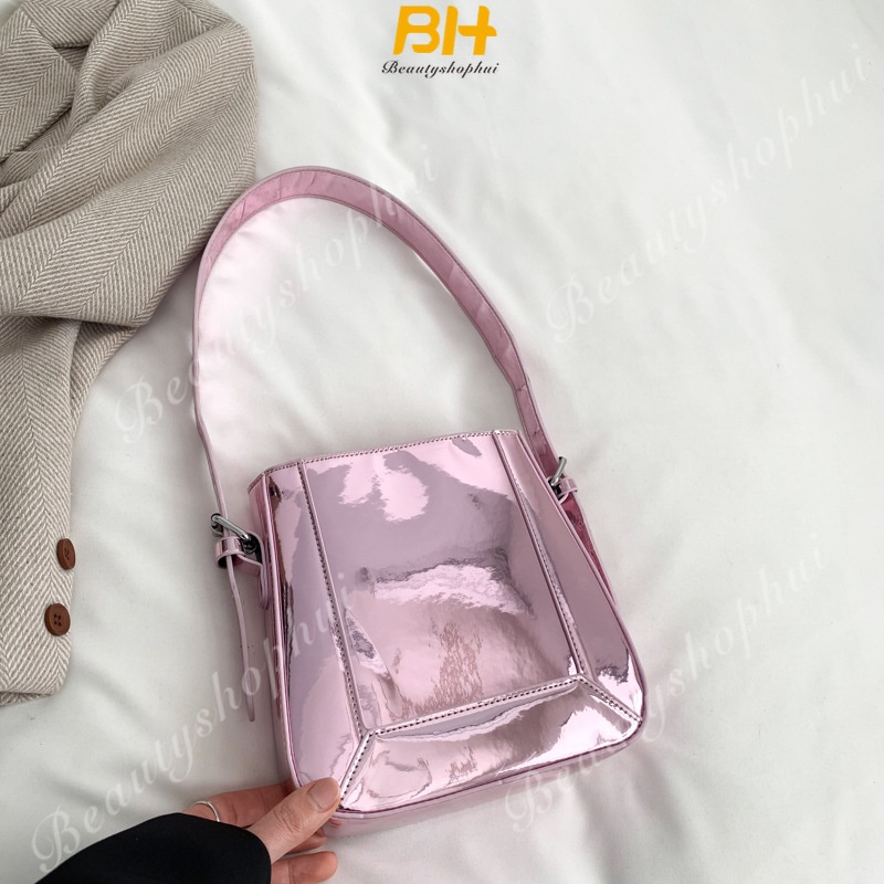 Túi Đeo Chéo Da Bóng Hình Vuông Nhỏ Thời Trang Mới 2023 Cho Nữ