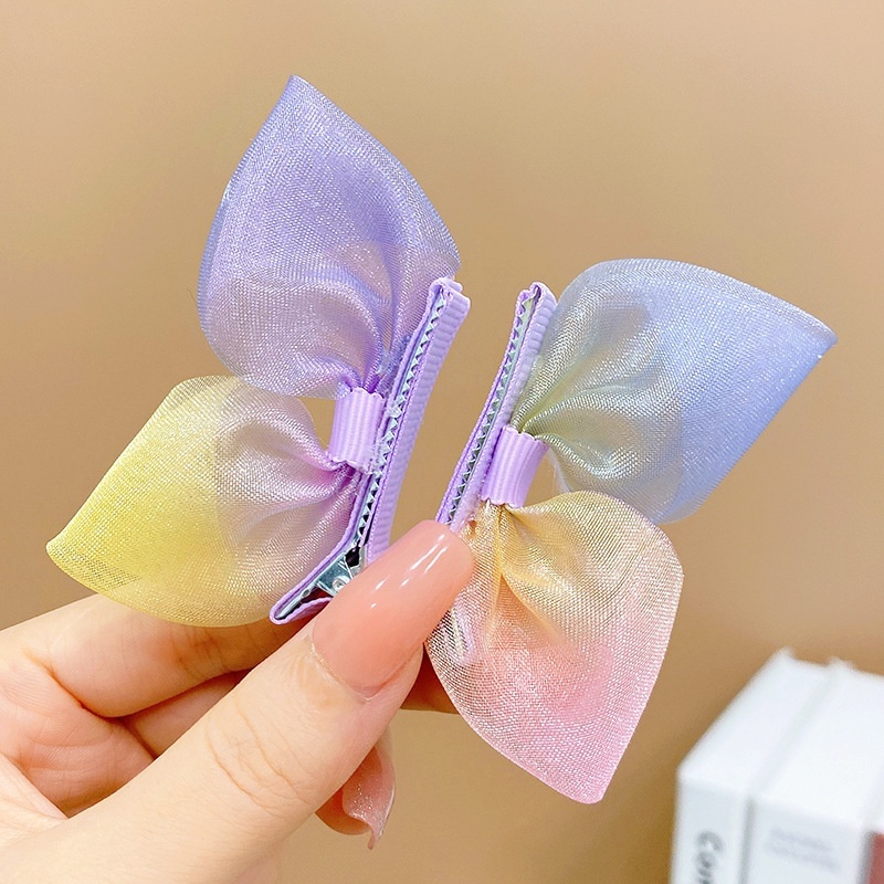 Set 2 Kẹp Tóc Nơ Dễ Thương Cho Bé Gái